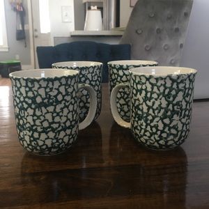 Vintage folkcraft moose country mugs set of 4